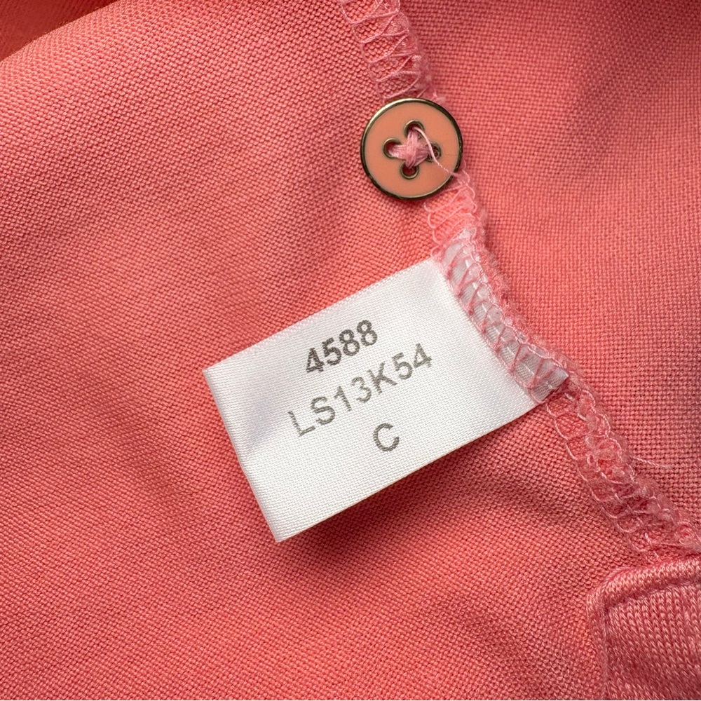 Peter Millar W’s Coral Pink Long Sleeve Polo - Picture 8 of 8